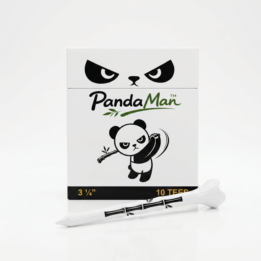 PandaMan Plastic Golf Tees - Classic White