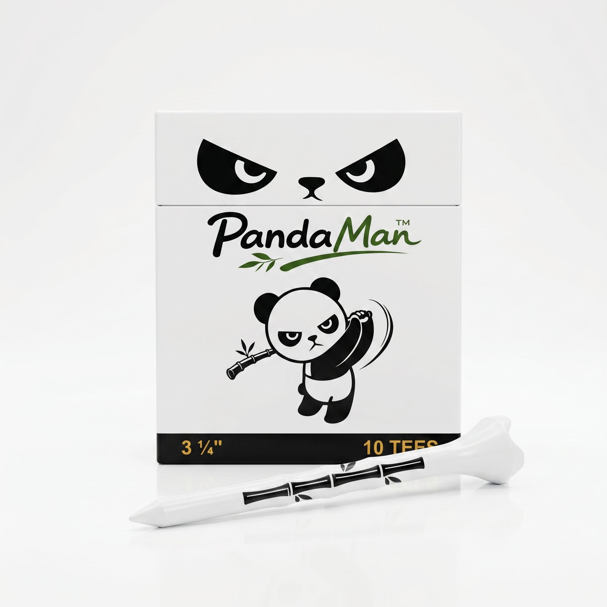 PandaMan Plastic Golf Tees - Classic White