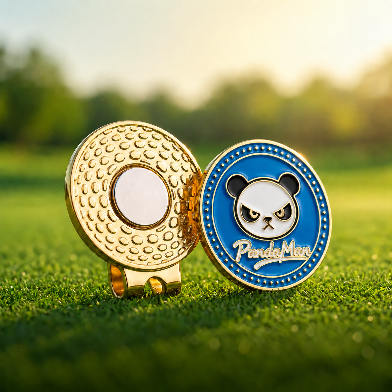 PandaMan Golf Ball Marker - Blue