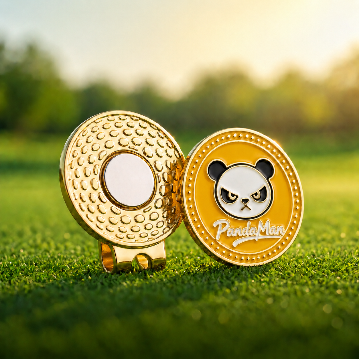 PandaMan Golf Ball Marker - Yellow