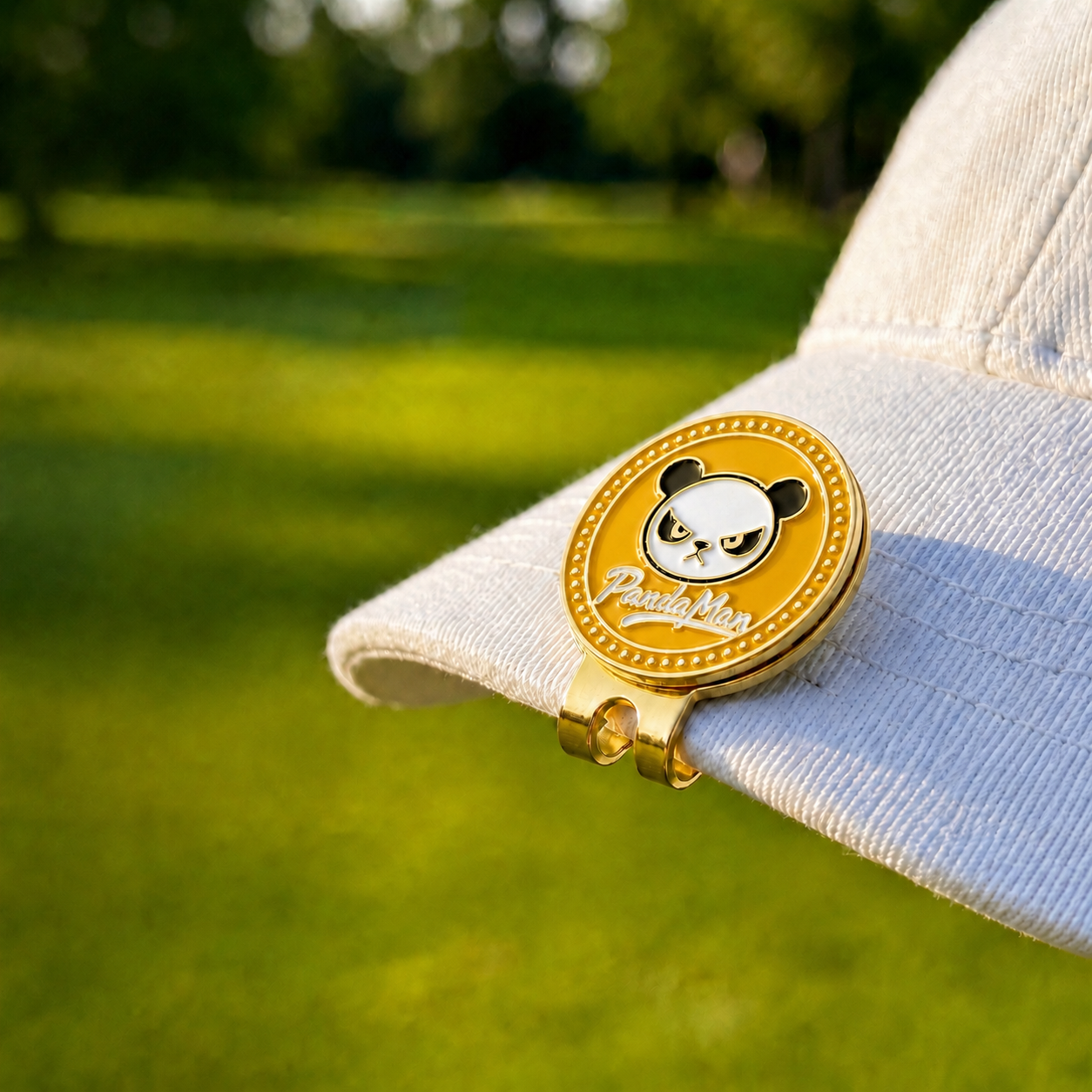 PandaMan Golf Ball Marker - Yellow