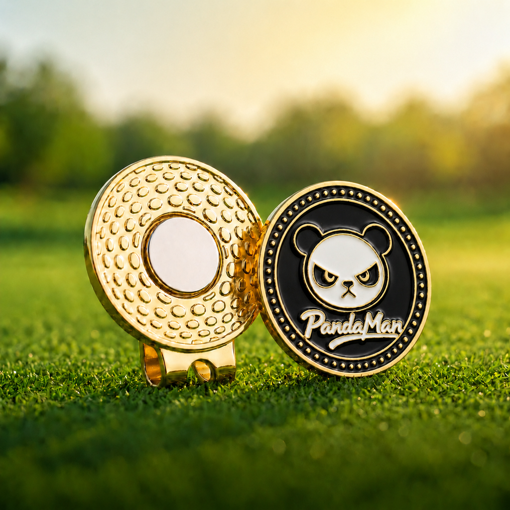 PandaMan Golf Ball Marker - Black