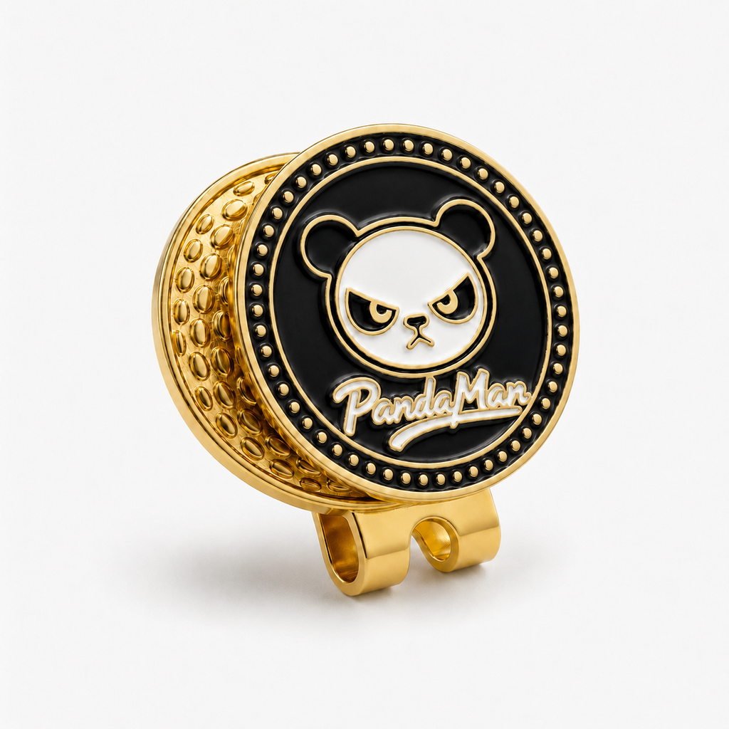 PandaMan Golf Ball Marker - Black