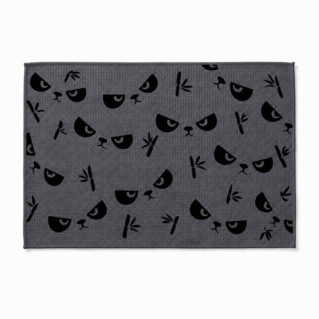 PandaMan Microfiber Golf Towel – Gray
