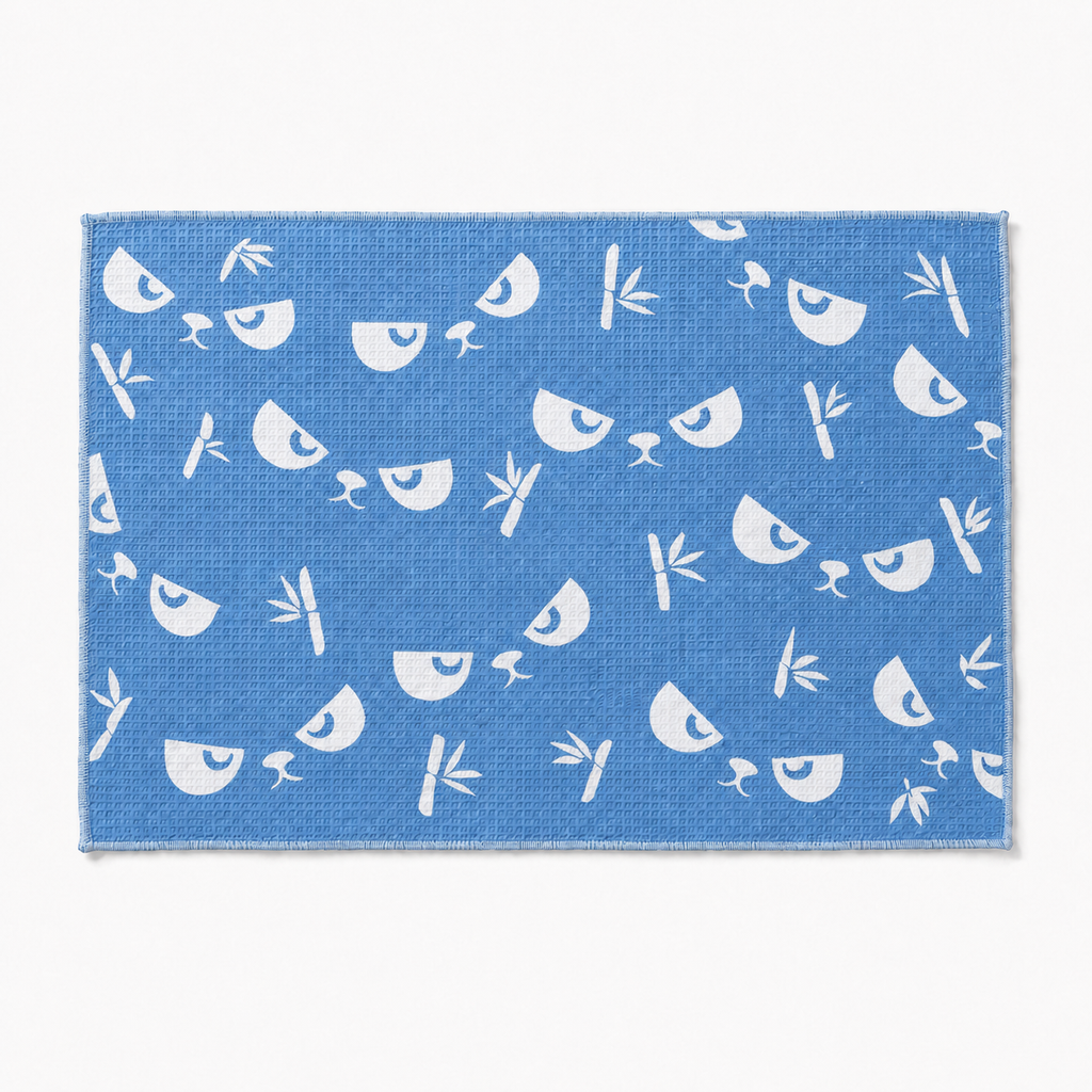 PandaMan Microfiber Golf Towel – Blue