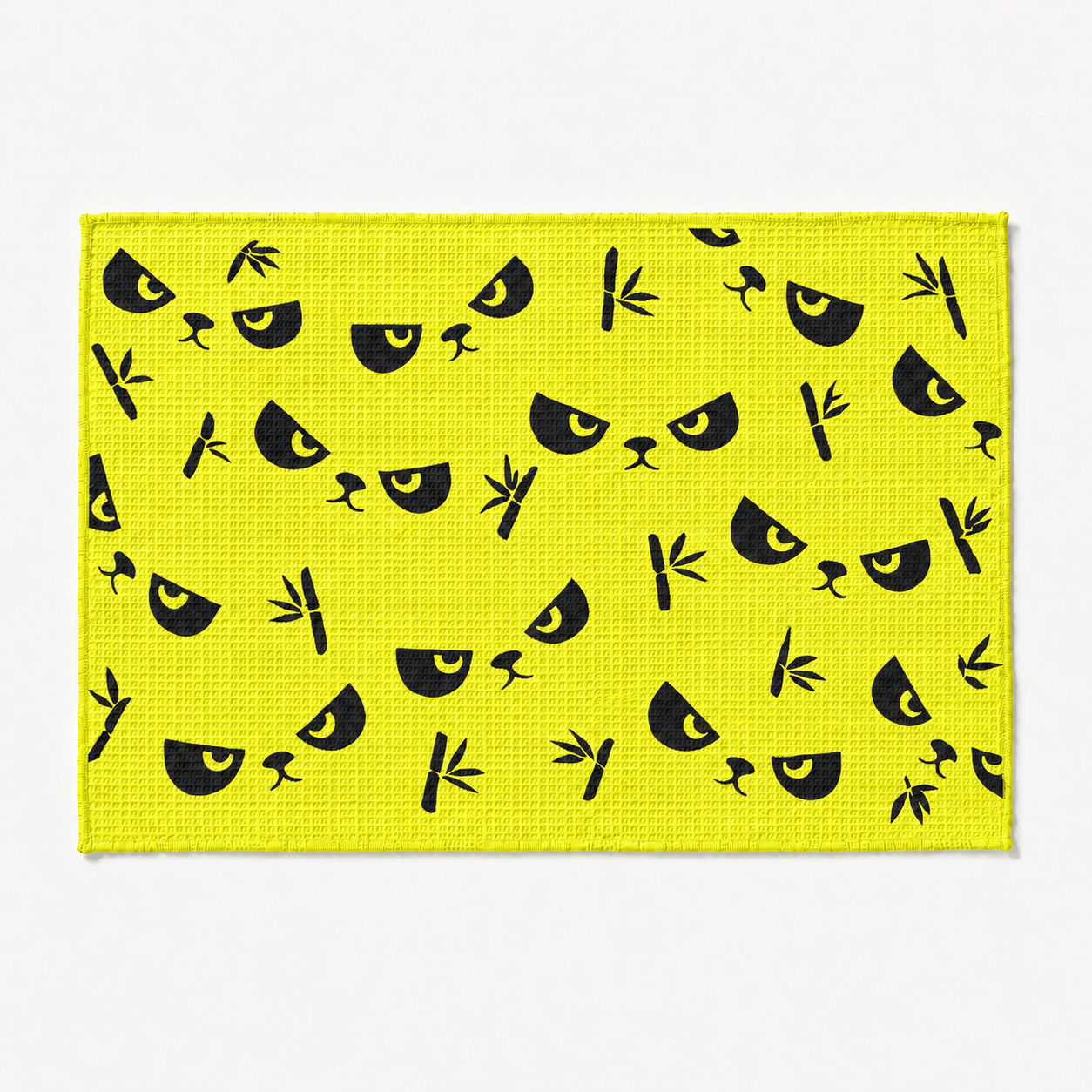PandaMan Microfiber Golf Towel – Yellow