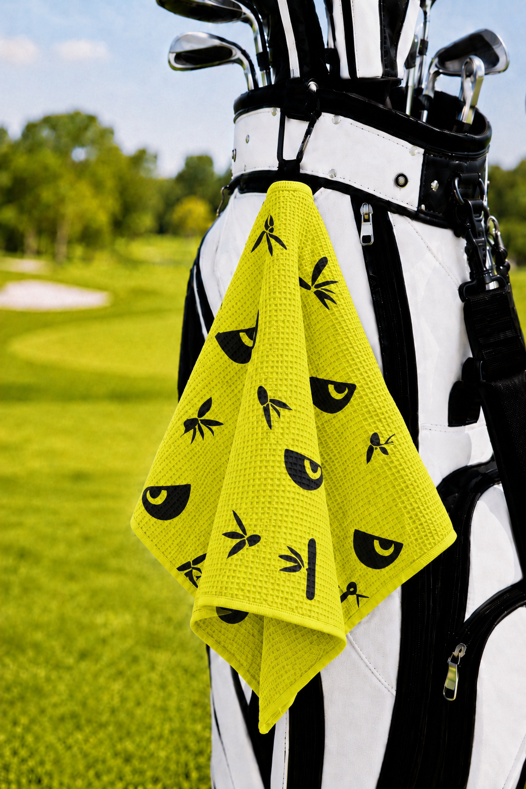 PandaMan Microfiber Golf Towel – Yellow