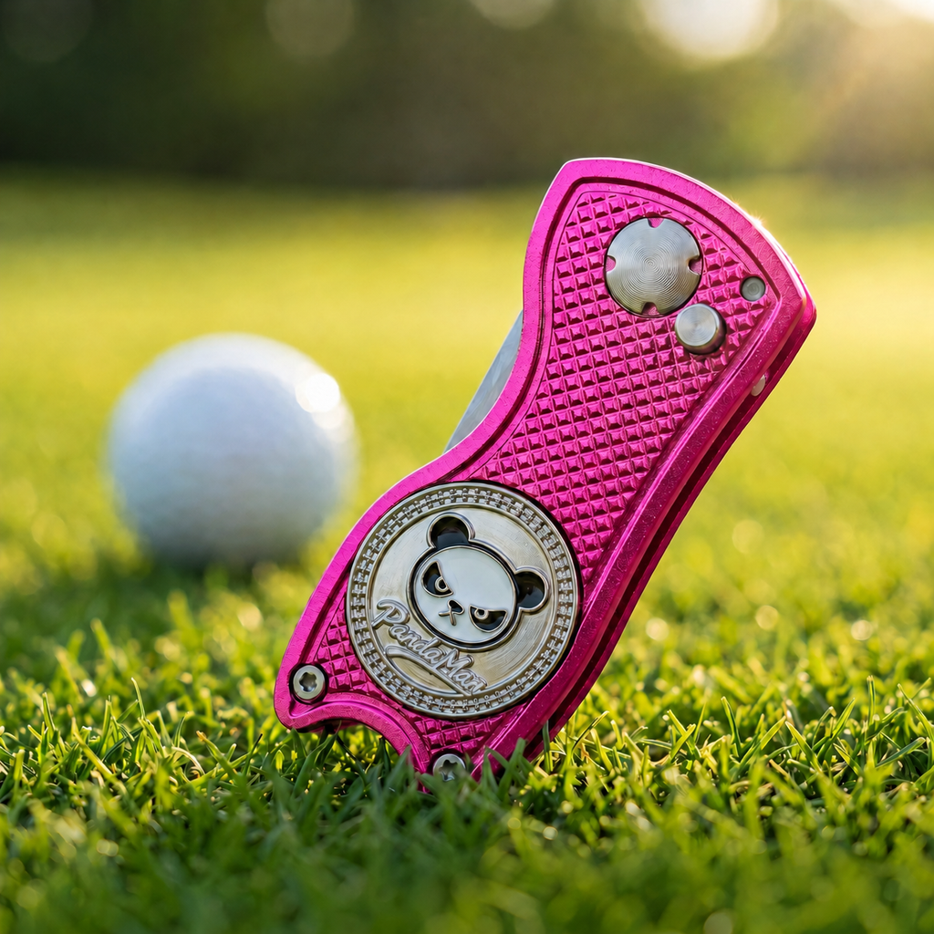 PandaMan Divot Repair Tool - Rose Pink