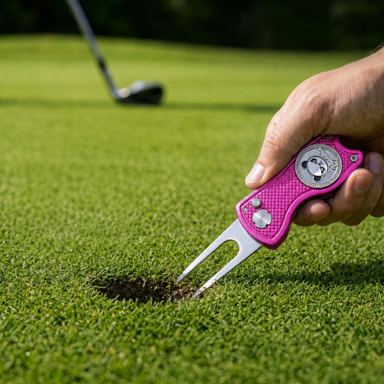 PandaMan Divot Repair Tool - Rose Pink