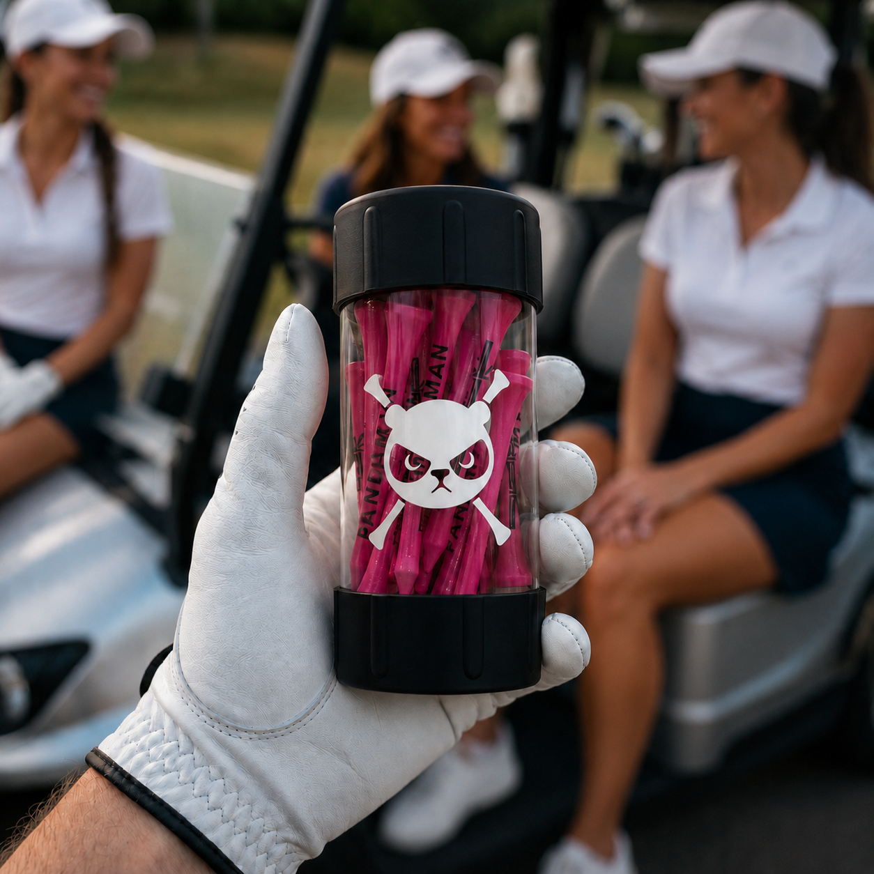 PandaMan Bamboo Golf Tees - Pink