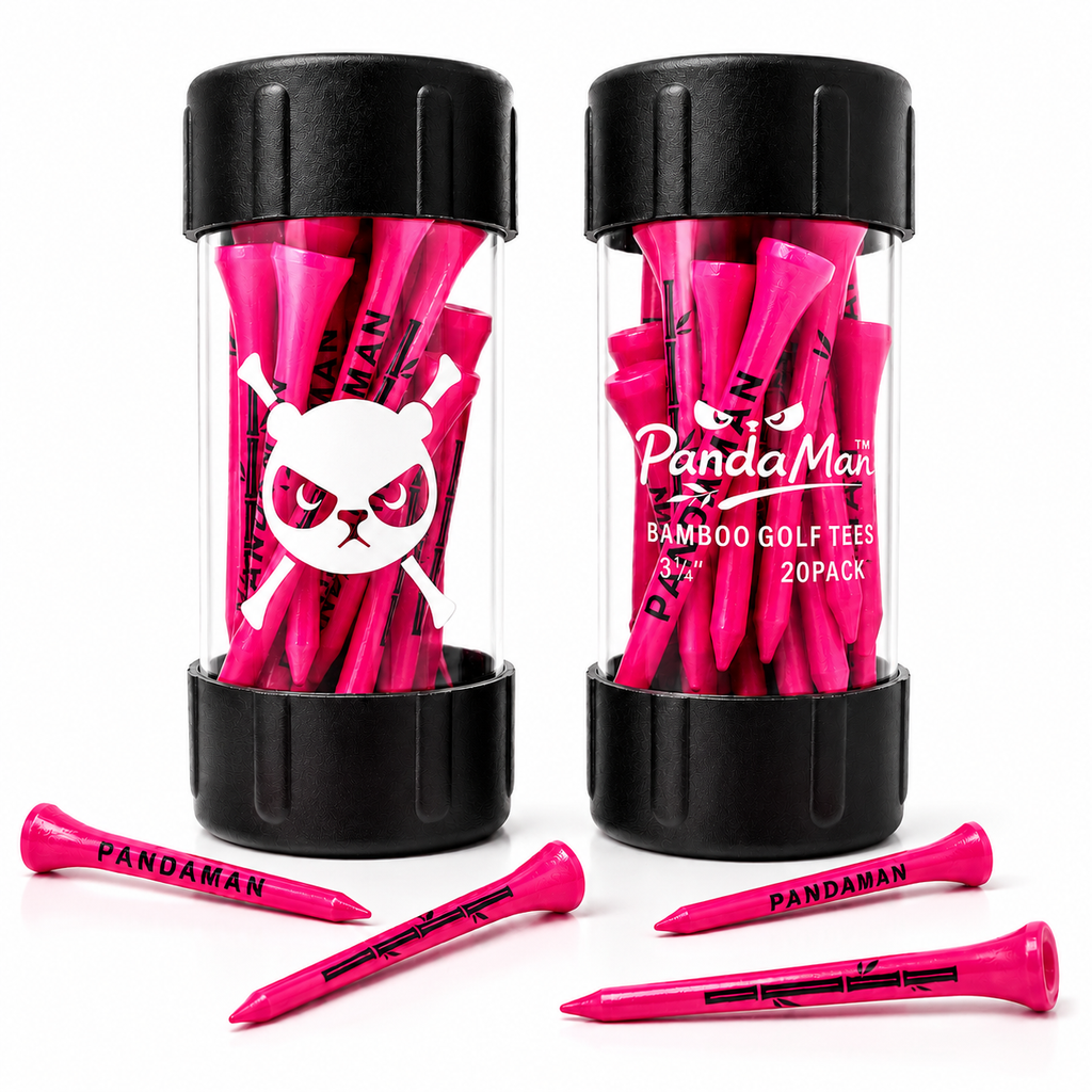 PandaMan Bamboo Golf Tees - Pink