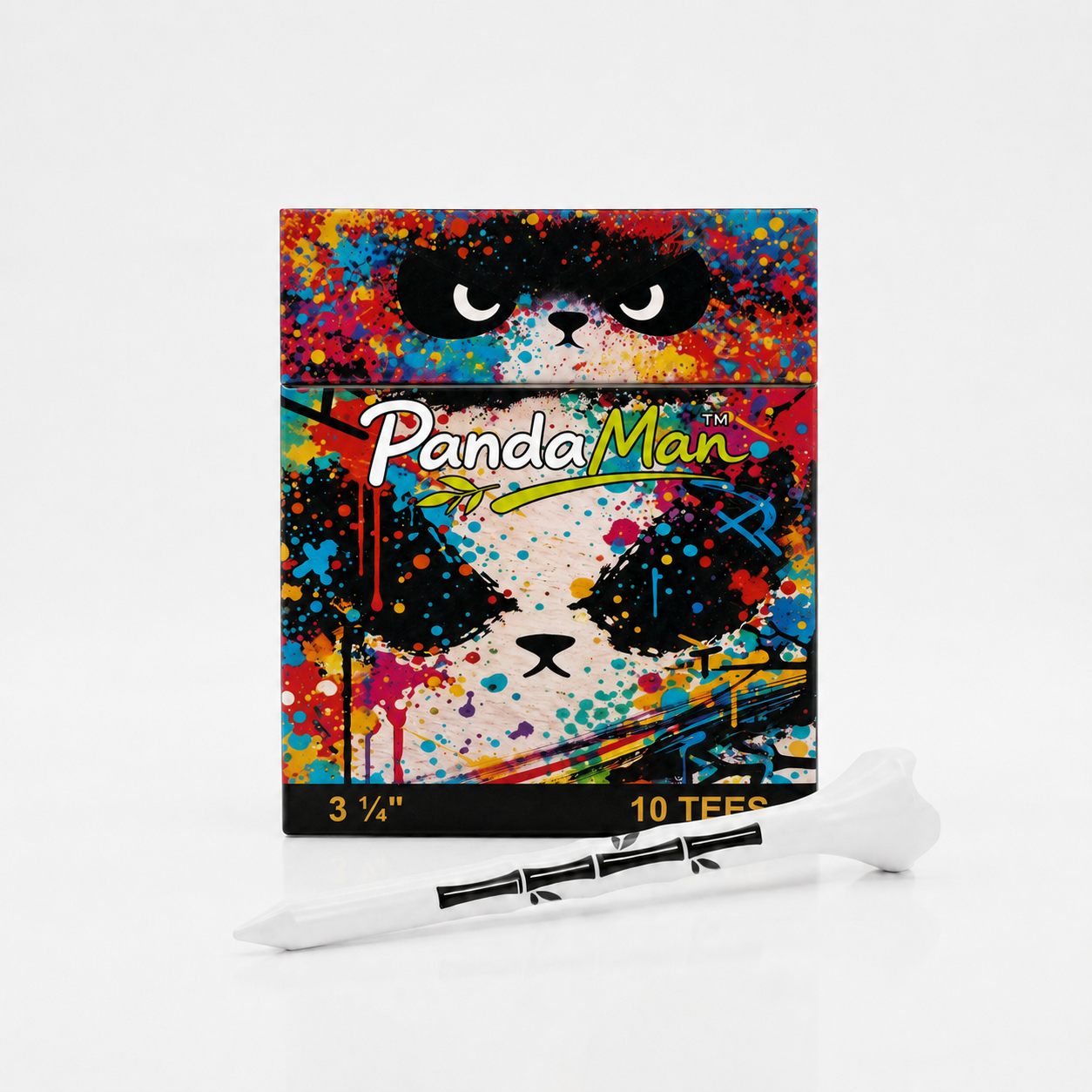 PandaMan Plastic Golf Tees - Graffiti Edition