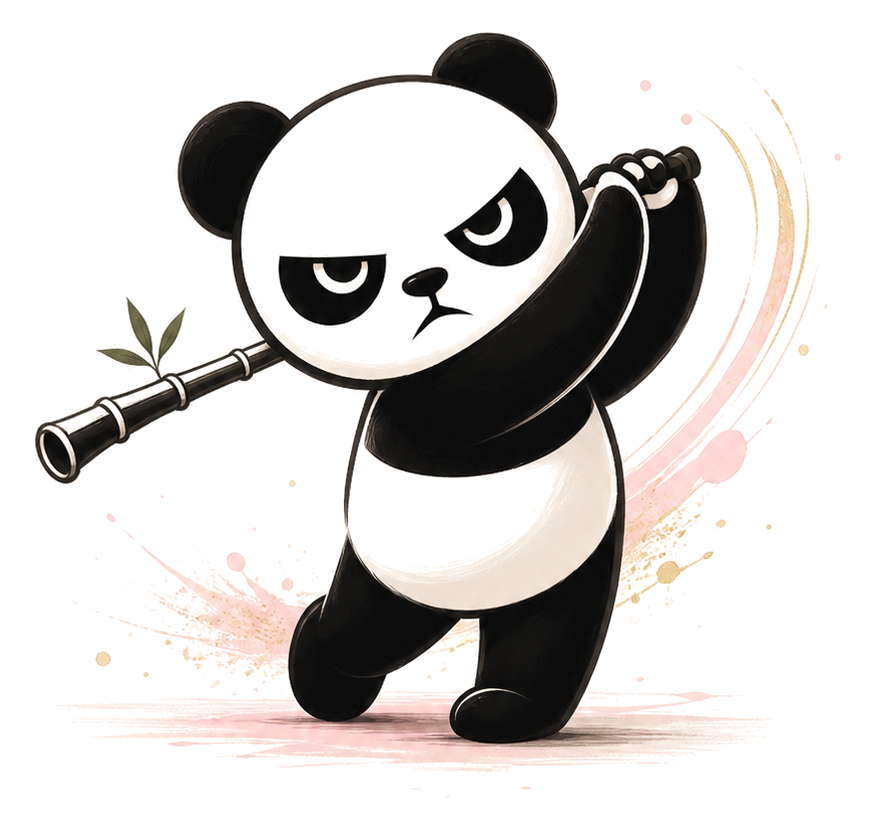 PandaMan panda illustration